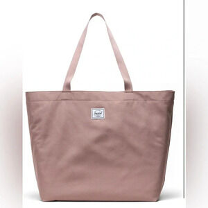 HERSCHEL SUPPLY CO Mica Tote Zippered Shoulder Bag Carry All Ash Rose Pink Large
